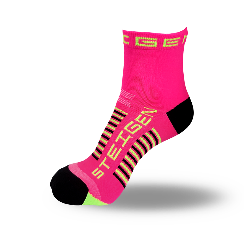 Kids Pink Running Socks ¼ Length
