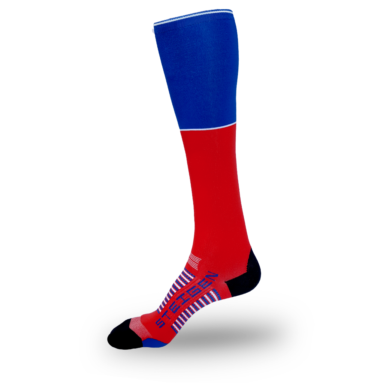 Red Running Socks Full Length