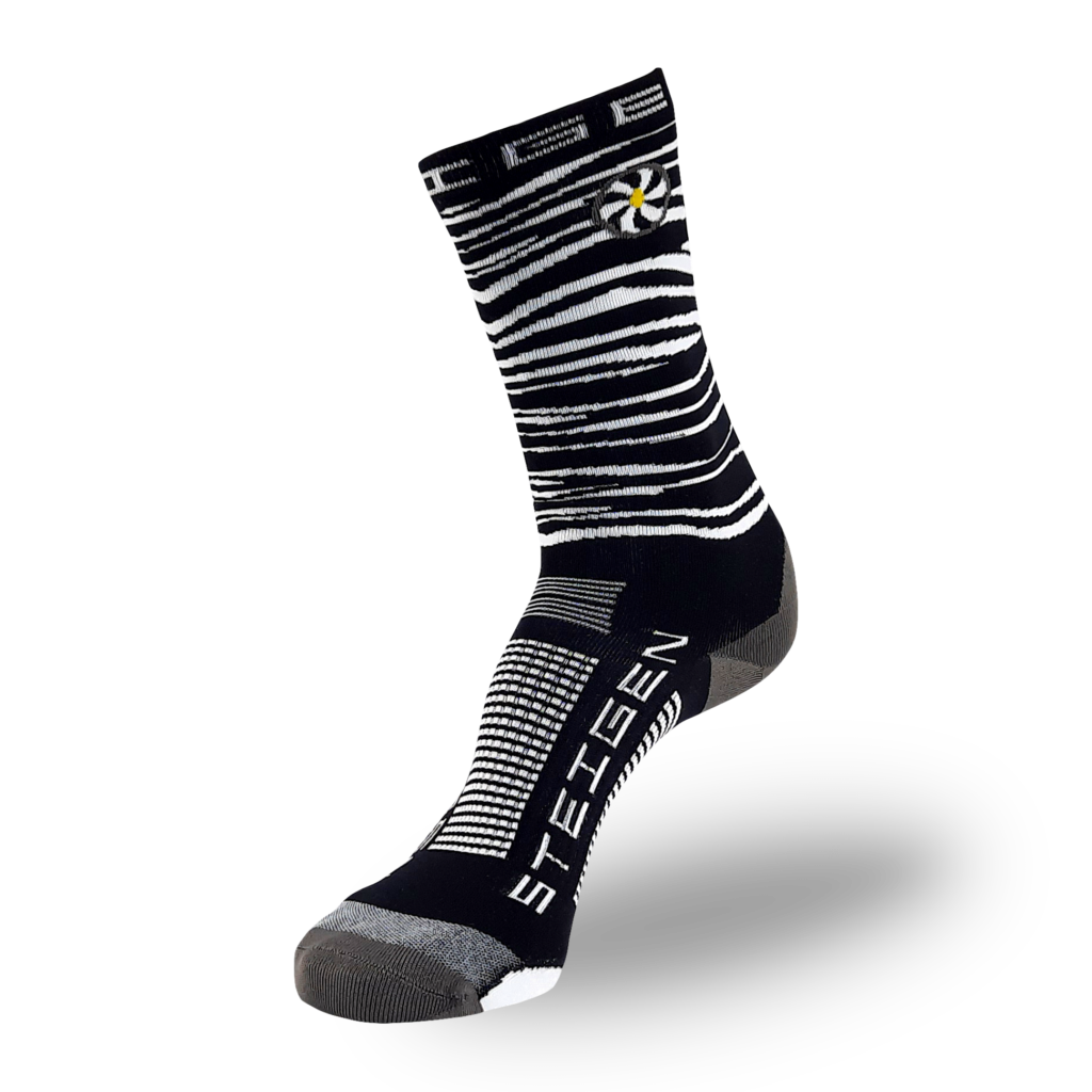 Zebra Running Socks ¾ Length