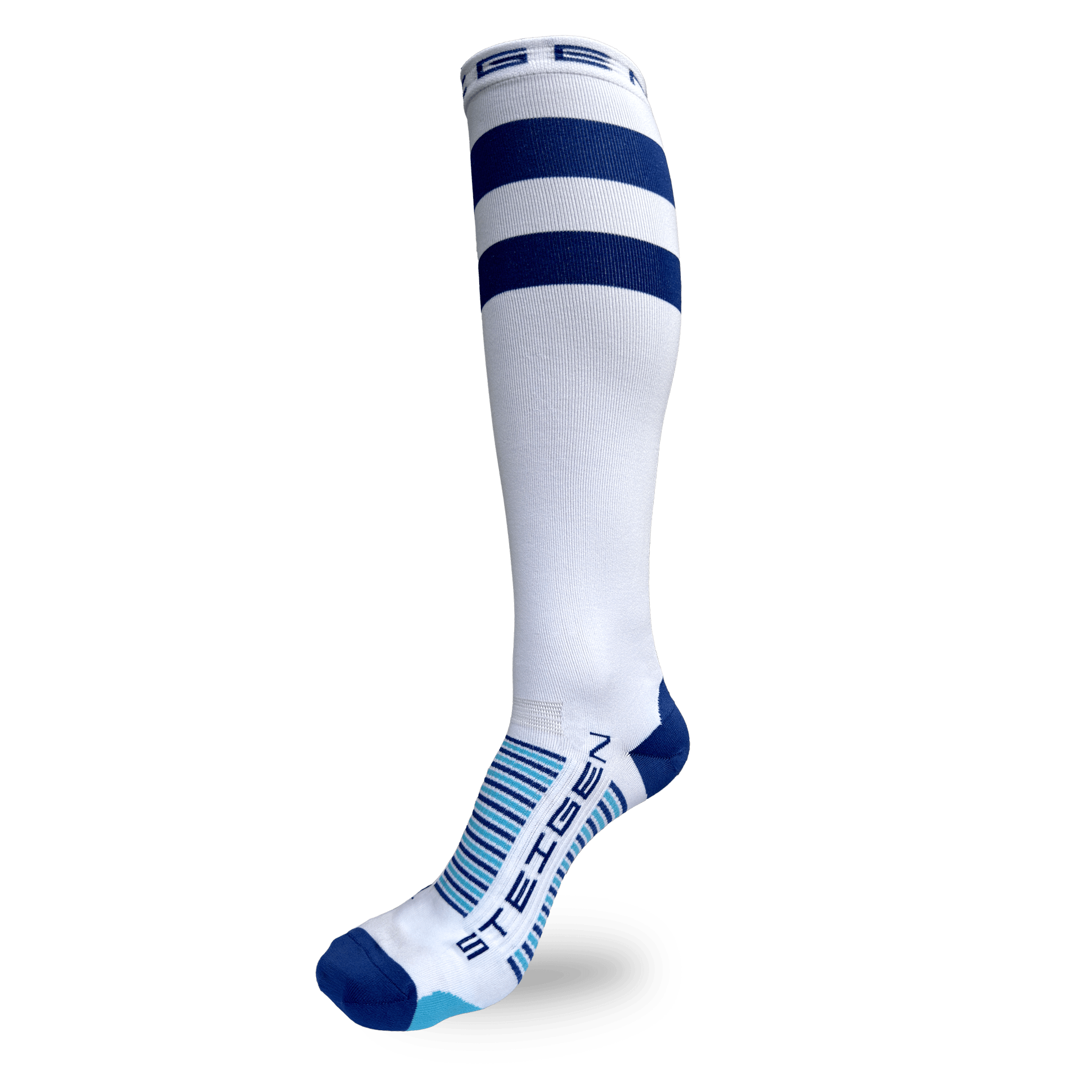 White Running Socks Full Length